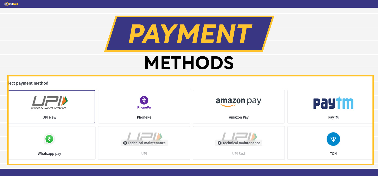 bilbet deposit and withdrawal methods